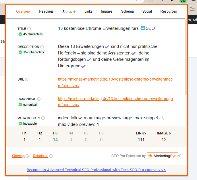 SEO Pro Extension Erweiterung
