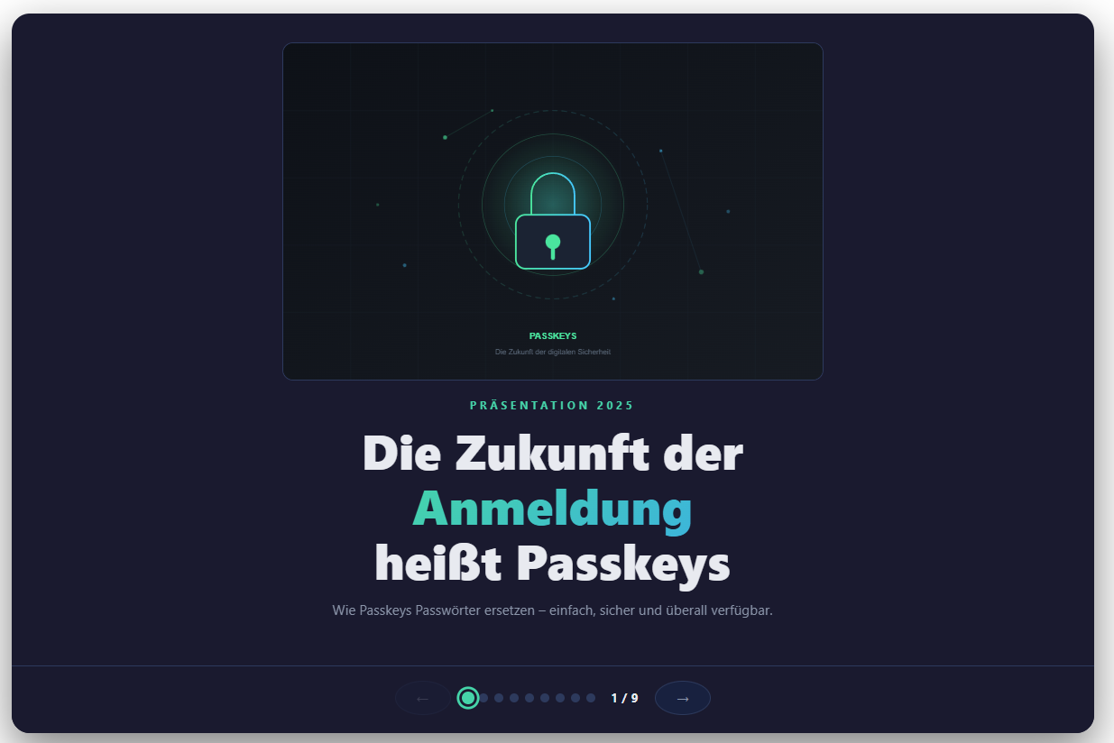 Passkeys Präsentation